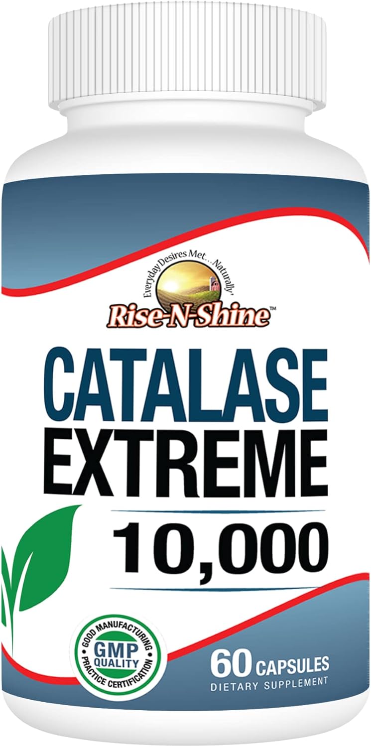 Rise-N-Shine Catalase Extreme 10,000 - Suplemento Capilar con Saw Palmetto, Biotina y Fo-Ti - 60 Cápsulas