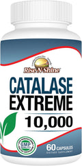 Rise-N-Shine Catalase Extreme 10,000 - Suplemento Capilar con Saw Palmetto, Biotina y Fo-Ti - 60 Cápsulas
