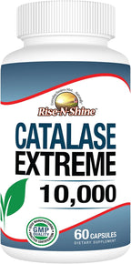 Rise-N-Shine Catalase Extreme 10,000 - Suplemento Capilar con Saw Palmetto, Biotina y Fo-Ti - 60 Cápsulas