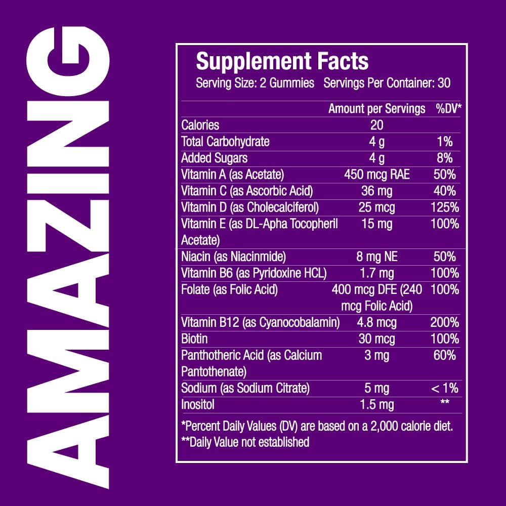 Esmerally Women's Pack - Multivitamin para Mujer y Gummies de Vinagre de Manzana - 120 Gummies - Sabor Fruta Natural - Sin Gluten y No Transgénico