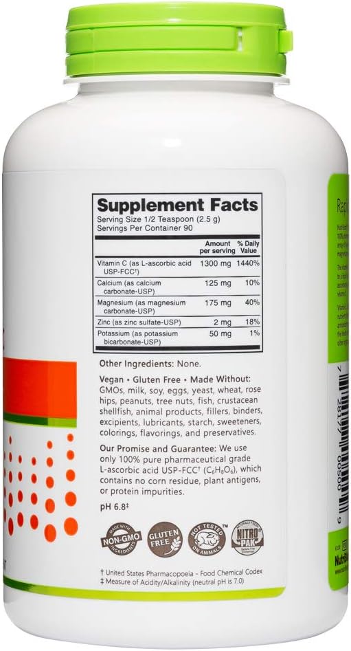 NutriBiotic Hypo-Aller C en Polvo - Vitamina C con Minerales - 226 g (8 oz)