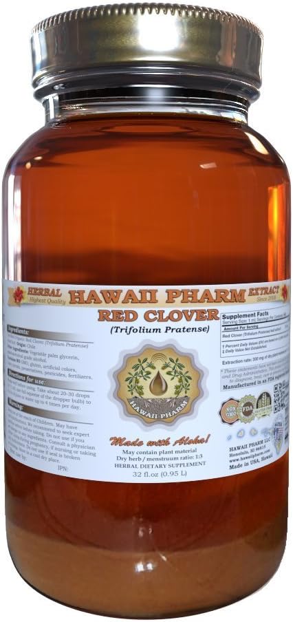 HawaiiPharm Red Clover (Trifolium Pratense) Liquid Extract, 118 ml