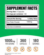 BulkSupplements.com Cápsulas de Polen de Abeja - 360 Count (Pack de 1)