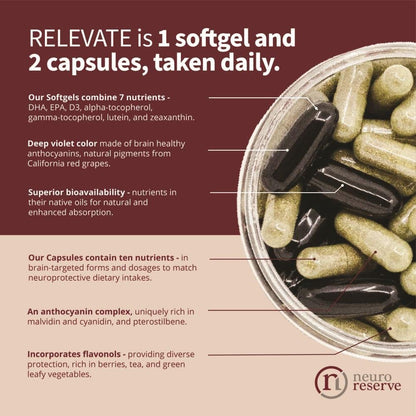 RELEVATE Brain Health Supplement | Memoria, – Vitamina B12 : La vitamina B12 contribuye al metabolismo energético – Image 3
