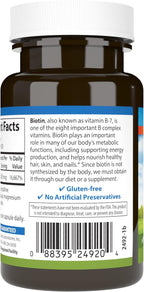 Carlson - Biotin, 5000 mcg, Healthy Hair, Strong Nails & Energy Production, 100 Capsules