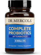 Dr. Mercola Complete Afterbiotics - 18 Mil Millones UFC - Salud Digestiva e Inmune - SBOs - con Saccharomyces boulardii - No OGM y Sin Gluten - 30 Cápsulas