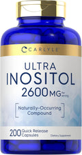 Carlyle Inositol 2600 mg - 200 Cápsulas - Myo-Inositol - No GMO, Sin Gluten