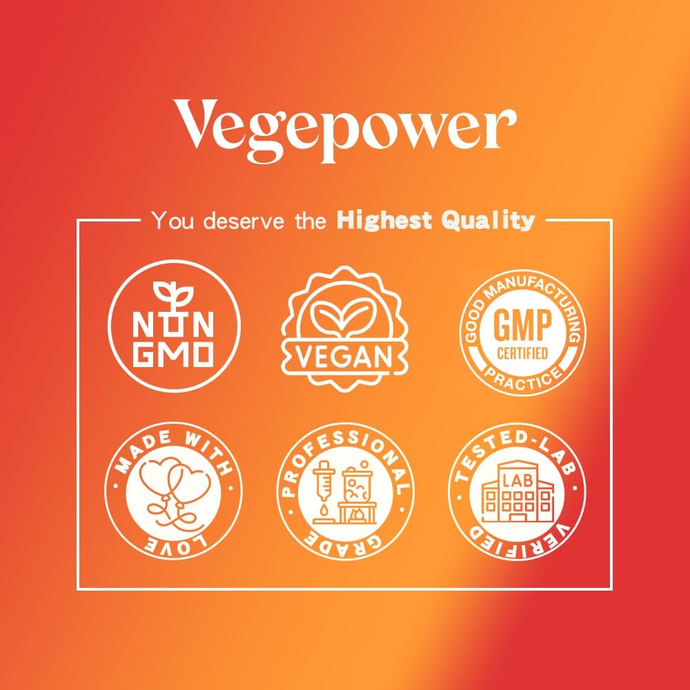 VEGEPOWER Gominolas Veganas de Vitamina D3 y B12, Metilcobalamina, para Adultos y Niños, Sabor Naranja, 90 Gominolas