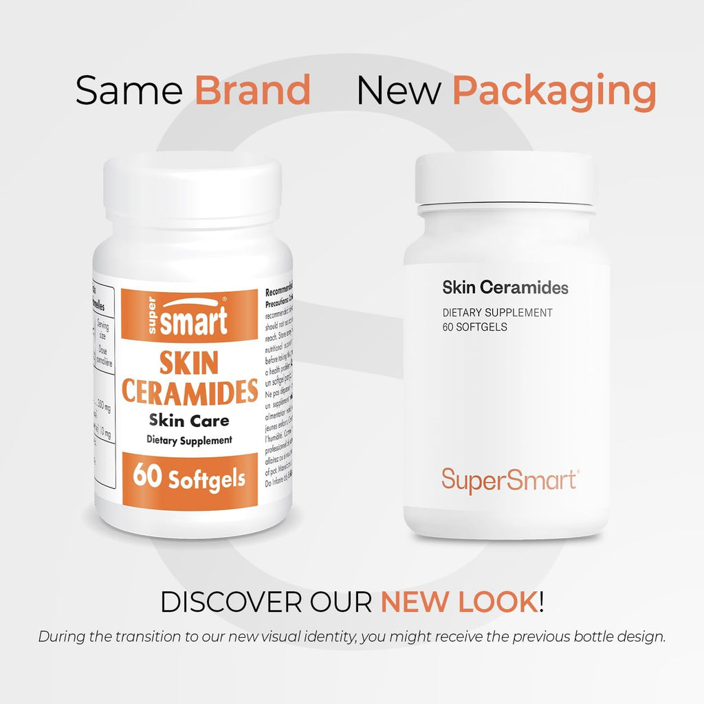 SuperSmart Skin Ceramides - Ceramidas de trigo y zinc | 60 cápsulas