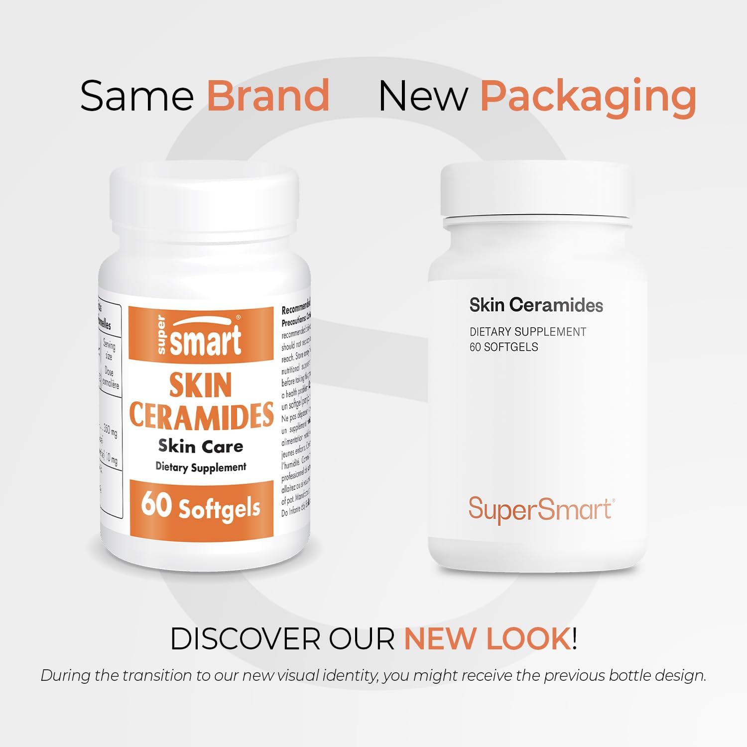 SuperSmart Skin Ceramides - Ceramidas de trigo y zinc | 60 cápsulas