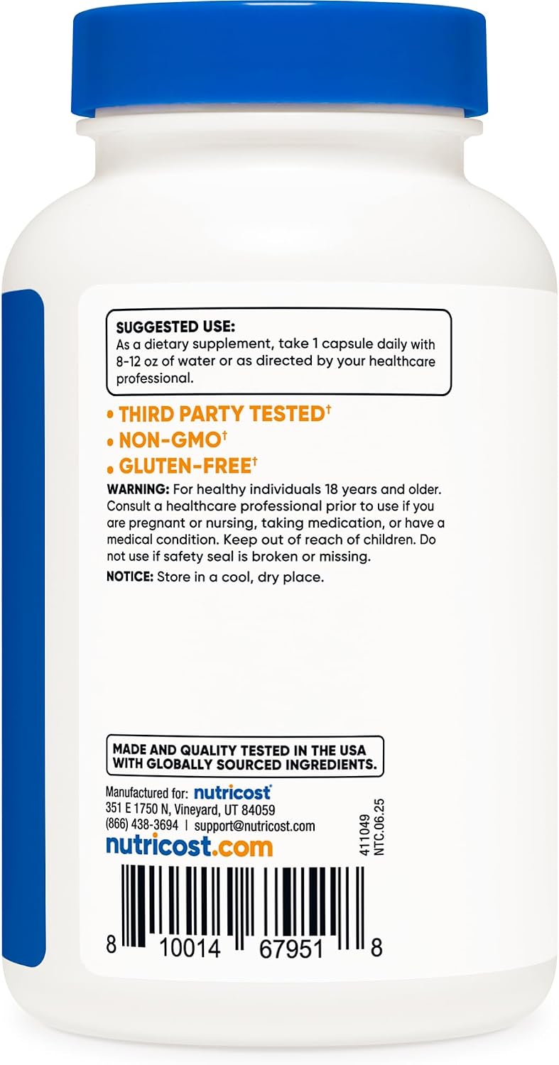 Nutricost TMG (Trimetilglicina) 750 mg, 120 Capsules