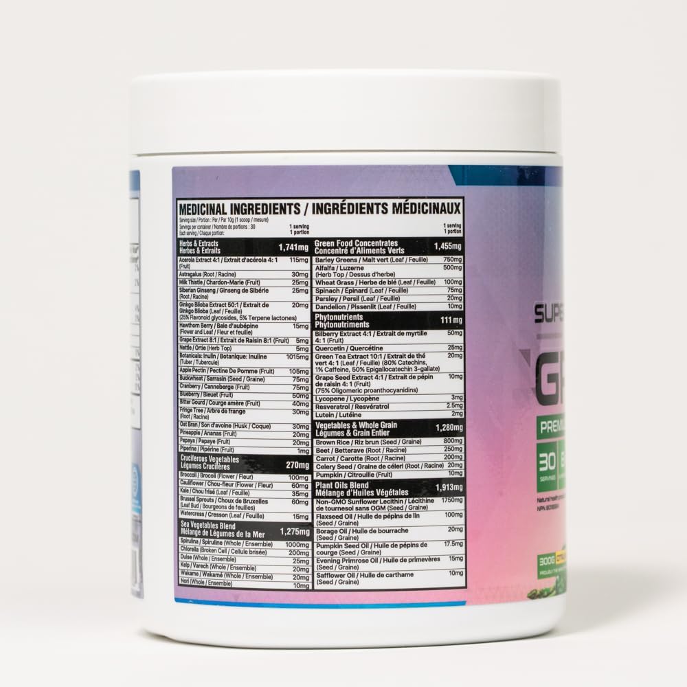 Believe Supplements Superfoods+Greens - Mezcla de Superalimentos con Sabor Citrus Blast (30 porciones)