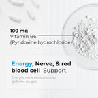 Biogenique Vitamina B6 100 mg - Cápsulas de Piridoxina (120 Cápsulas)