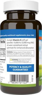 Carlson Labs Solubilized Vitamin A, 10,000 IU, 250 Soft Gels