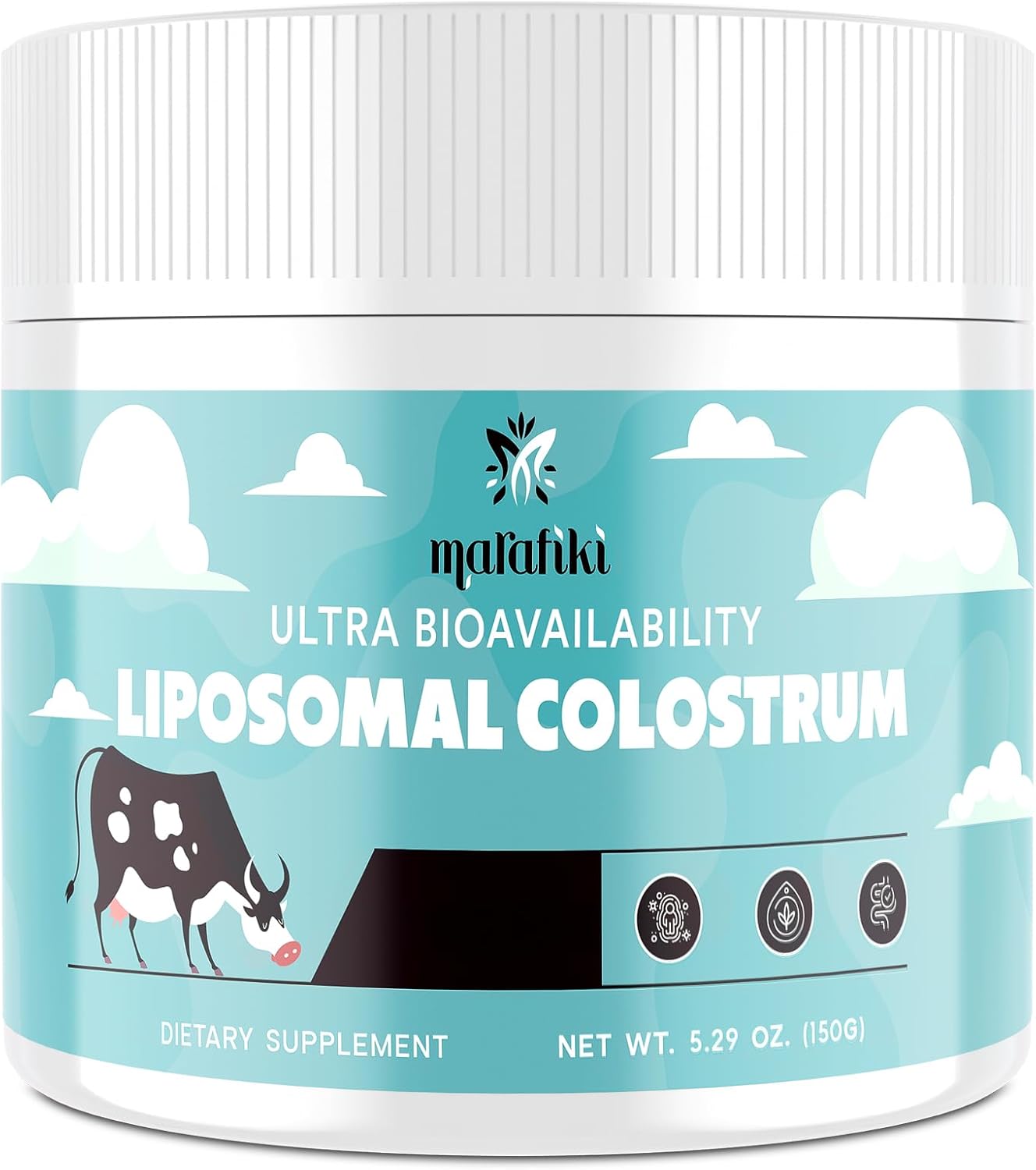 Marafiki Suplemento de Calostro Bovino Liposomal - Polvo de Pastoreo - 60 Porciones