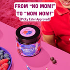 Llama Naturals Probiótico y Prebiótico para Niños, Gominolas Orgánicas, Mix de Bayas, 120 uds