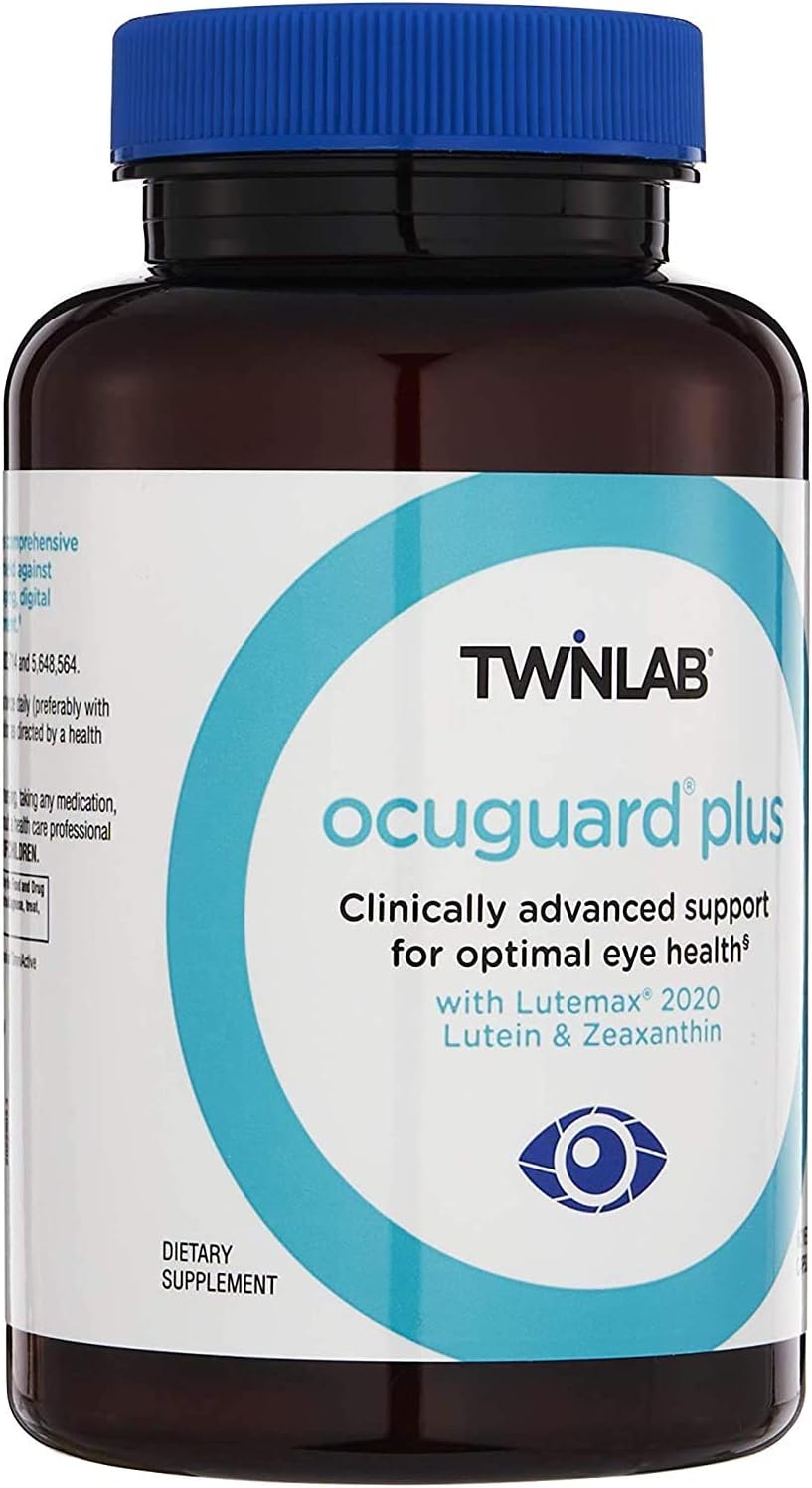 Twinlab Ocuguard Plus - Suplemento Ocular con Zinc, Vitamina A, C y D - 60 Cápsulas Veganas