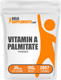 Vitamina A Palmitato en Polvo - Retinol Palmitato, Suplemento para el Sistema Inmunitario y la Visión, Sin Gluten, 35mg por Porción, 100g
