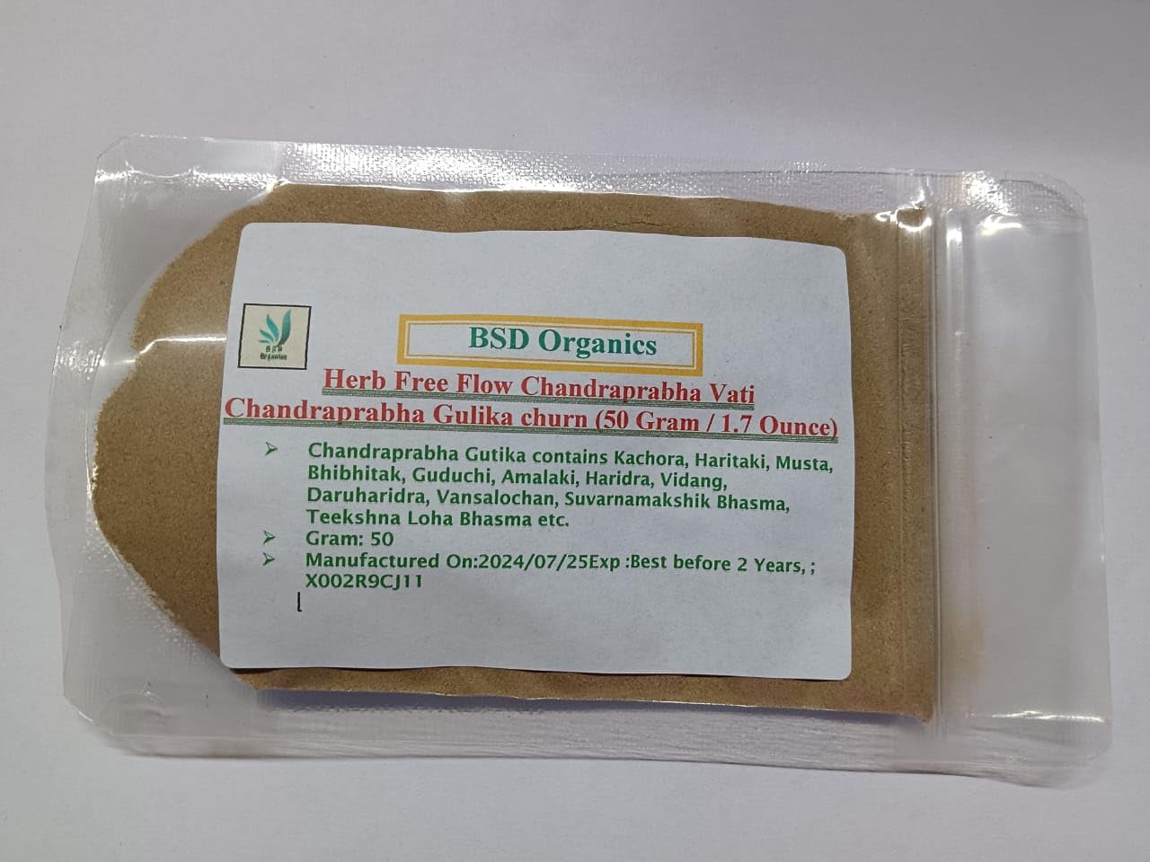 BSD Organics Chandraprabha Vati en Polvo (50g)