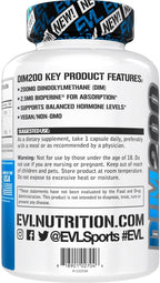 EVL DIM 200mg para Hombres - con Bioperina para Mayor Absorción - Vegano No Transgénico