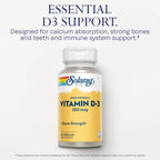 SOLARAY Vitamina D3 10000 IU (250 mcg) - 60 Cápsulas Veganas