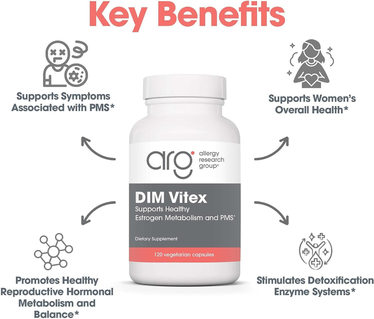 Allergy Research Group DIM Vitex - Apoyo al Metabolismo Estrogénico - 120 Cápsulas – Image 7