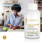 Biogena Vitamina C 500 mg buffered Gold - Complejo de Vitamina C tamponada, 90 Cápsulas