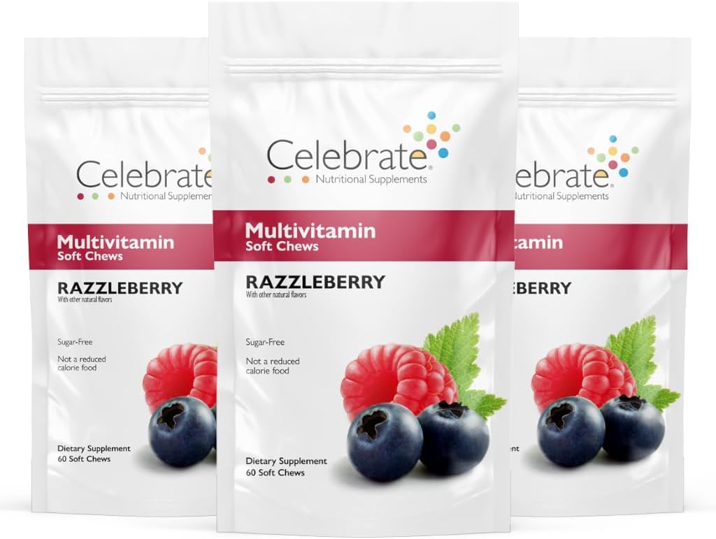 Celebrate Vitamins Multivitamínico Bariátrico en Pastillas Blandas, Berry, 180 uds