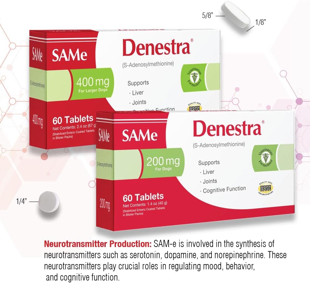 Denestra Same para Perros – S-Adenosil-L-Metionina (SAMe) 200 mg, 60 comprimidos
