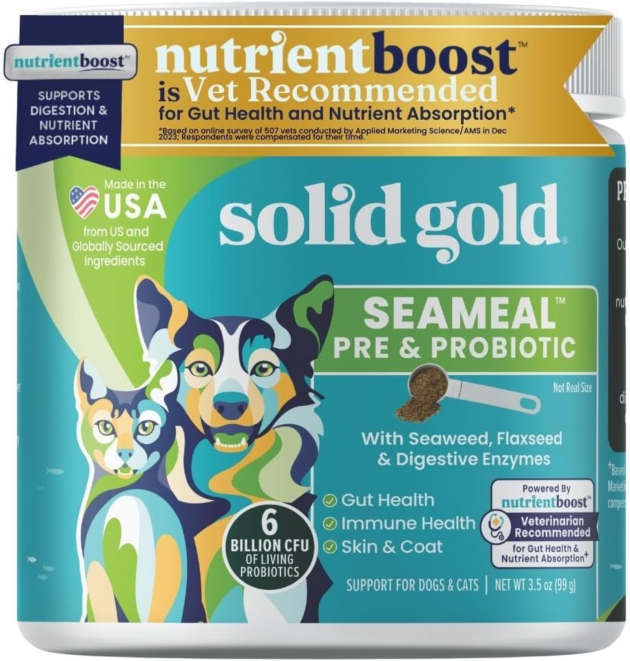 Solid Gold SeaMeal Multivitamínico Masticable para Perros y Gatos - 120 uds