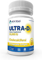ULTRA-D3 Vitamina D3 50.000 UI – Cápsulas Blandas de Alta Potencia, 50 Dosis Semanales