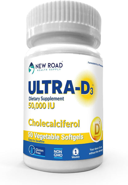 ULTRA-D3 Vitamina D3 50.000 UI – Cápsulas – Absorción de calcio y fósforo: La vitamina D contribuye a la absorción – Image 1