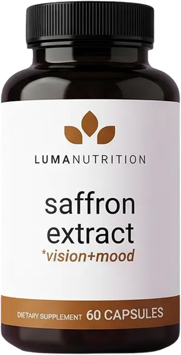 Luma Nutrition Cápsulas de Extracto de Azafrán - 88,50 mg de Azafrán Puro - 60 Cápsulas