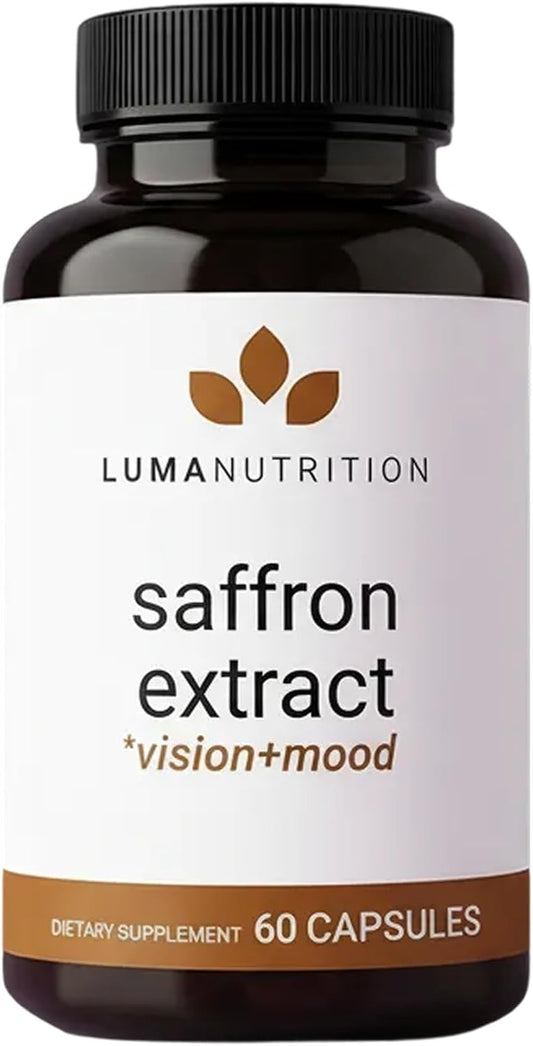Luma Nutrition Cápsulas de Extracto de Azafrán - 88,50 mg de Azafrán Puro - 60 Cápsulas