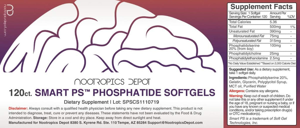 Smart PS Phosphatide Complex 100 mg, 120 comprimidos