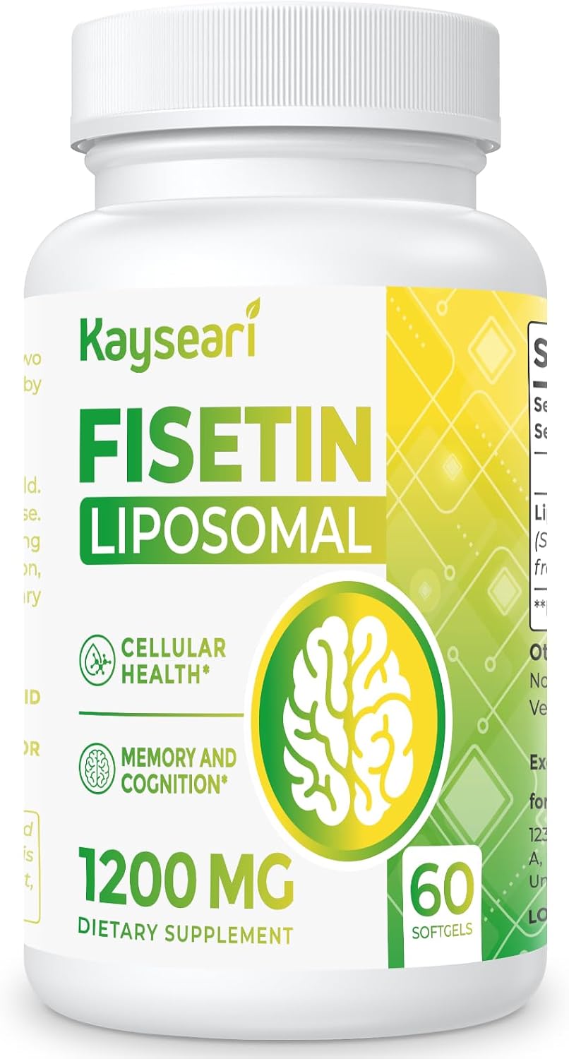 Kayseari Fisetin 1200mg Liposomal - 98% Pureza - 60 Cápsulas