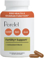 Perelel Fertility Support, Multivitamínico Antioxidante con CoQ10, NAC y Açaí, 60 Cápsulas