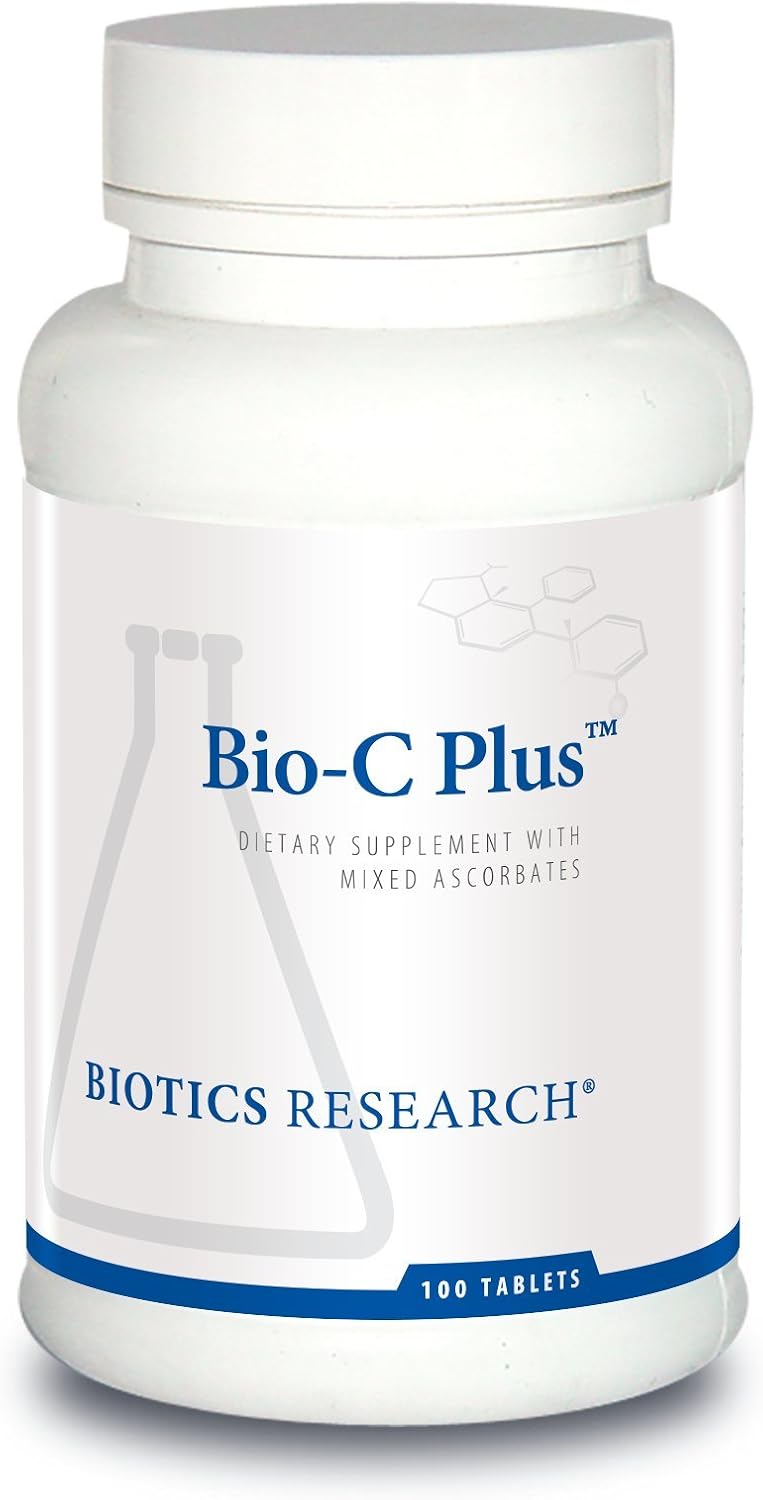 Biotics Research Bio C Plus - Vitamina C como Ascorbatos Minerales Mixtos con Bioflavonoides Cítricos, SOD y Catalasa - 100 Comprimidos