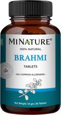 Brahmi Tablets - 90 Tablets, 1000 mg - Bacopa Monnieri - mi Nature