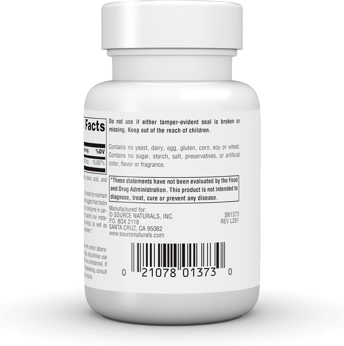 Source Naturals Biotina 5000 mcg - 120 – La biotina contribuye al mantenimiento de las membranas mucosas en – Image 4