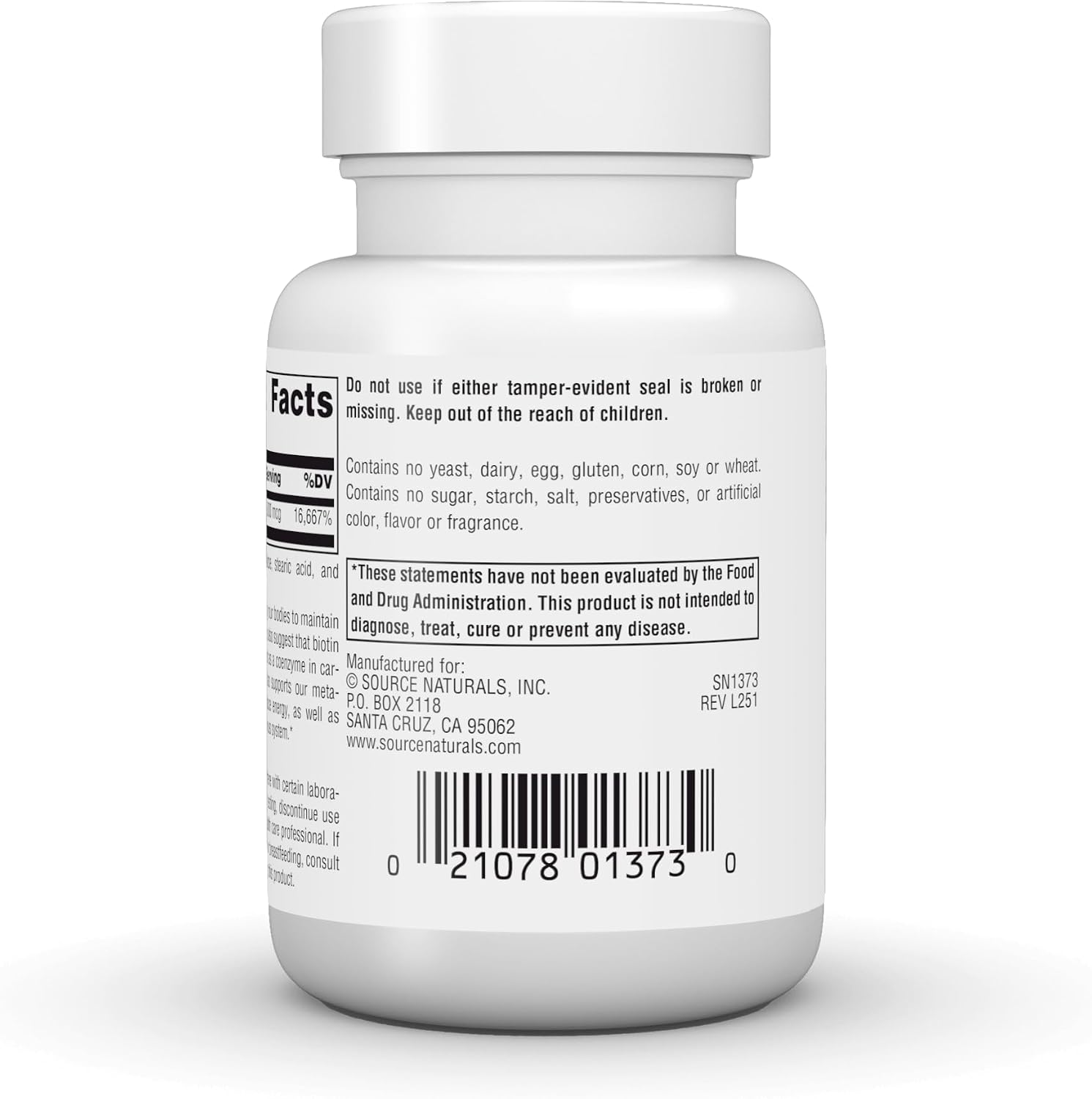 Source Naturals Biotina 5000 mcg - 120 Comprimidos