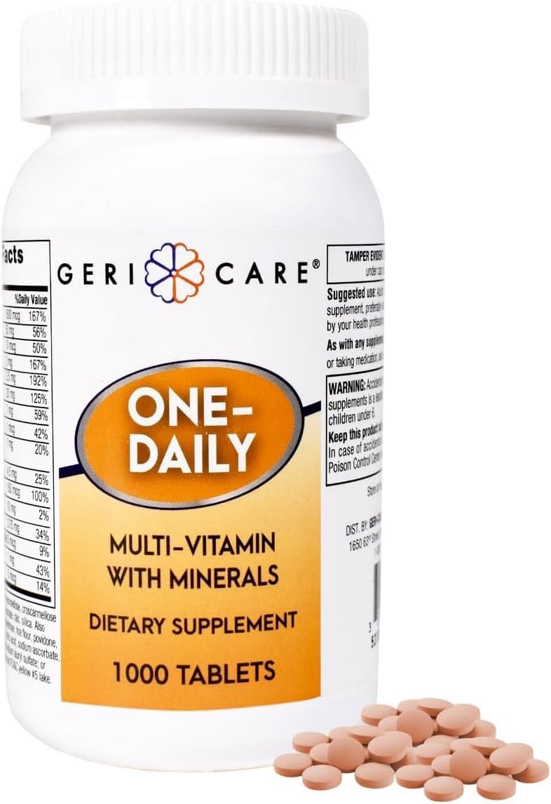 GeriCare Multivitamínico Diario con Minerales para Hombres y Mujeres, 100 Comprimidos