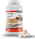 LANDAU 500 mg Vitamina C Masticable con Acerola para Niños y Adultos – Suplemento de Vitamina C – Kosher y Fabricado en EE. UU. – Delicioso Sabor a Bayas, 250 Comprimidos