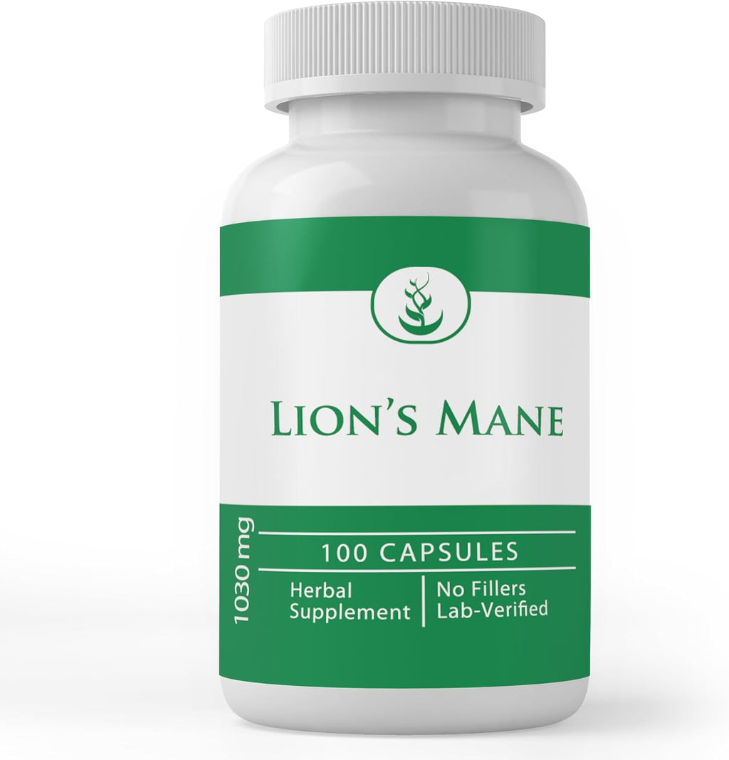 PURE ORIGINAL INGREDIENTS Lion's Mane, 100 Cápsulas - Puro, Sin Aditivos ni Cargas, Verificado en Laboratorio