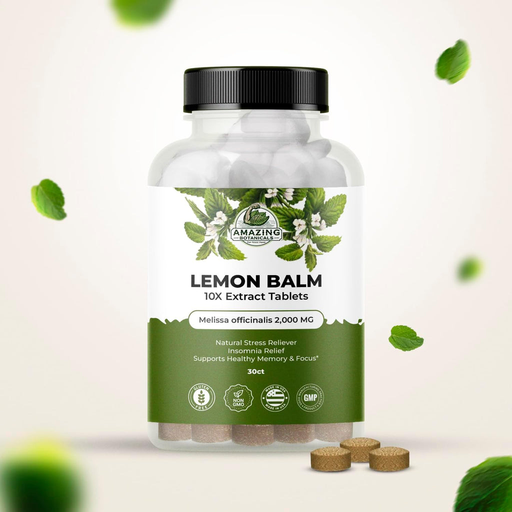 Extracto de Melisa (Lemon Balm) 10X 200 mg - 30 Tabletas