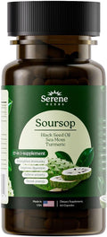 Serene Herbs 17-en-1 Cápsulas de Sea Moss con Irish Seamoss, Aceite de Semilla Negra, Ashwagandha, Cúrcuma y Bladderwrack - Apoyo Inmunológico, Energía y Digestión - Suplemento Herbal Natural - 60 Cápsulas