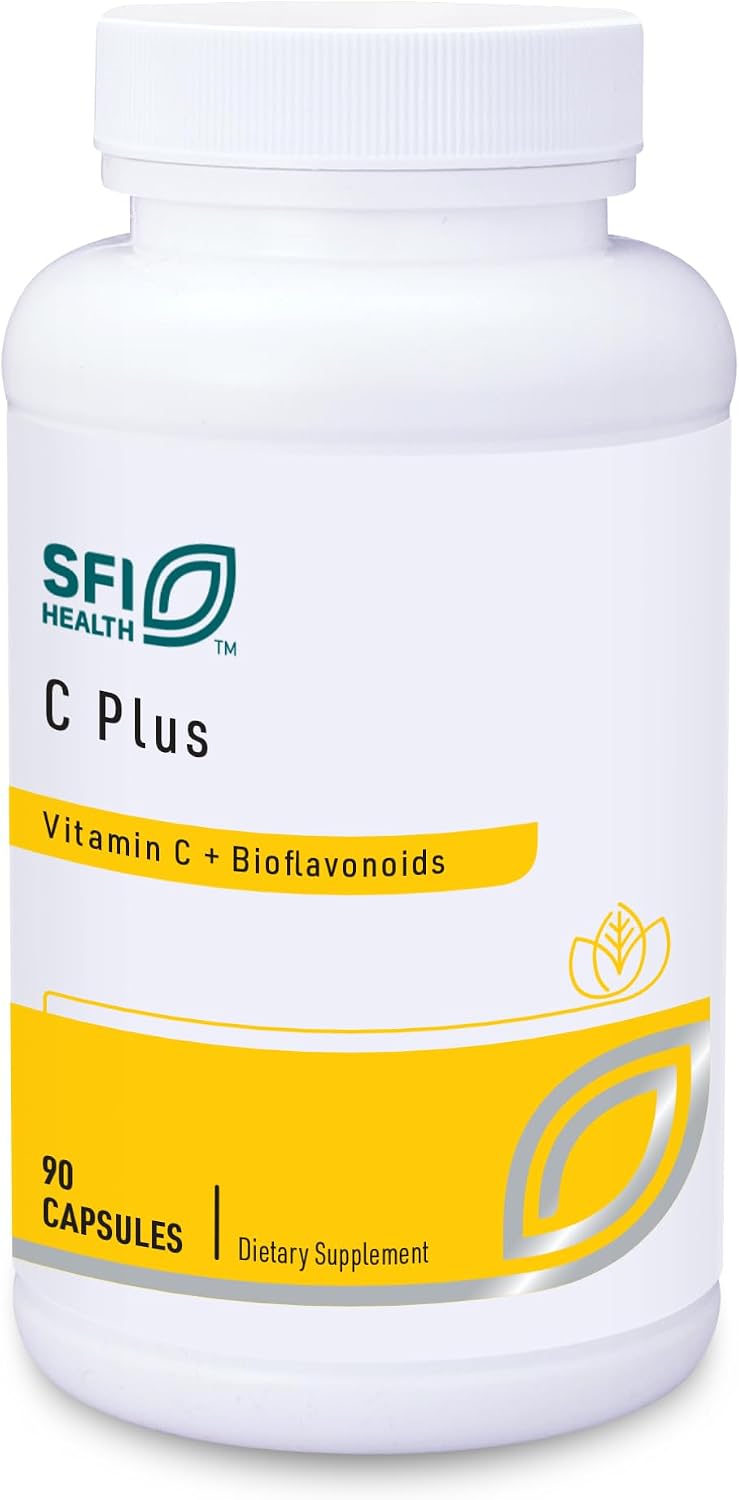 Klaire Labs SFI Health C Plus con Bioflavonoides - Mezcla óptima de vitamina C con complejo de bioflavonoides cítricos (90 cápsulas)