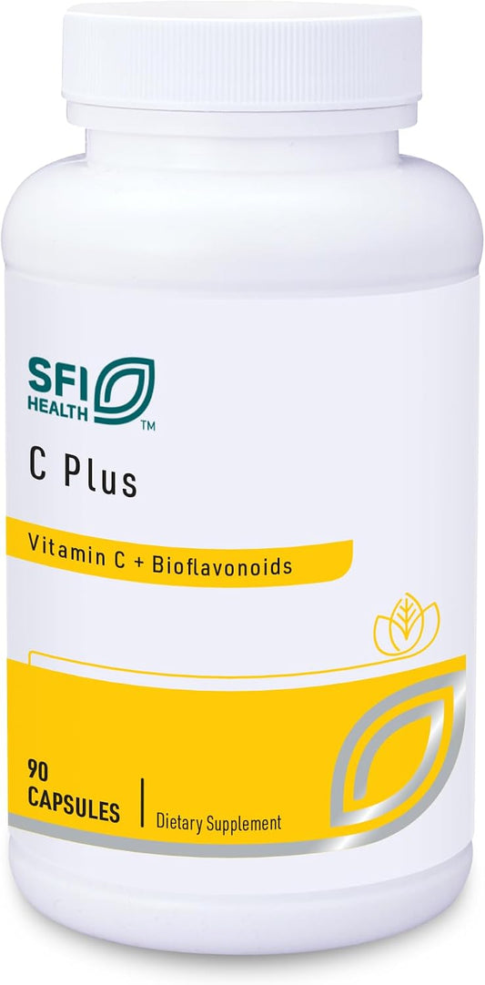 Klaire Labs SFI Health C Plus con Bioflavonoides - Mezcla óptima de vitamina C con complejo de bioflavonoides cítricos (90 cápsulas)
