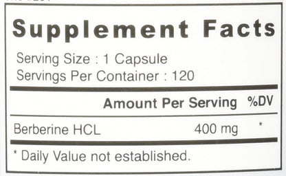 Good State Berberina HCL 400mg, 120 Cápsulas – 400 mg de berberina HCL por cápsula: Dosis estándar utilizada en – Image 6