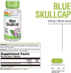 Solaray Blue Skullcap - 425 mg Blue Skullcap Extract, 100 VegCaps
